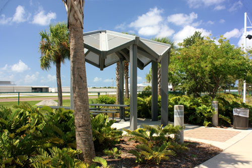 Nice covered picnic areas are scattered throughout Albert Whitted Park.