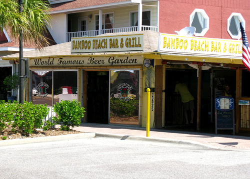 the bamboo beer garden is at the far northern end of johns pass
