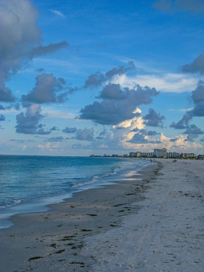 Looking north on Treasure Island Beach.