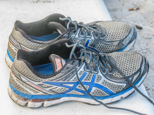 My Asics GT 2000's are the best beach running shoe for me.