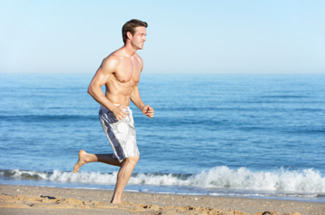 Be safe when you are following a strategy of beach running to lose weight.