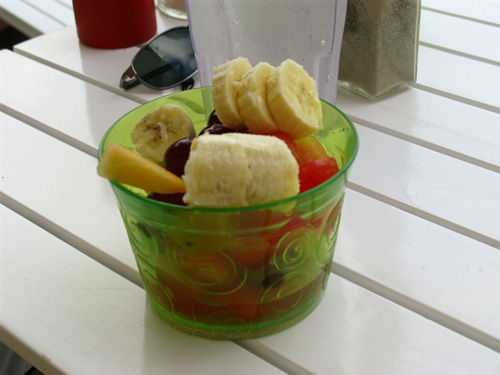 fruit cup at the beach shanty cafe on clearwater beach fl located at 397 Mandalay Ave Clearwater, FL 33767