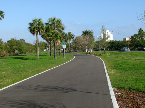 ream wilson trail stretches out at the start of our ride to the beach shanty cafe on clearwater beach fl