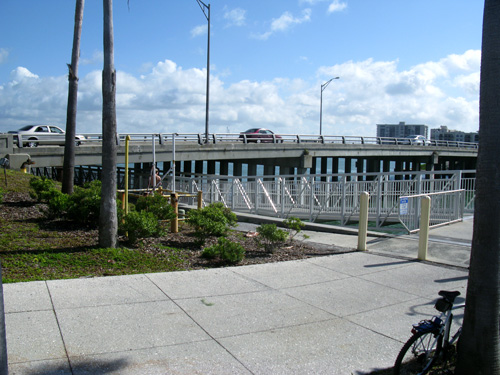 the underpass on our ride to the beach shanty cafe on clearwater beach fl