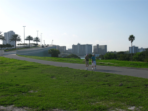 some walkers the start of our ride to the beach shanty cafe on clearwater beach fl