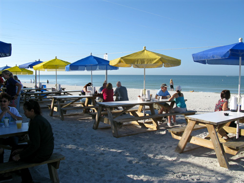 breakfast at caddys on gulf blvd in treasure island florida outside seating
