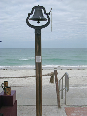 the bell at breakfast at paradise grille on pass-a-grille beach