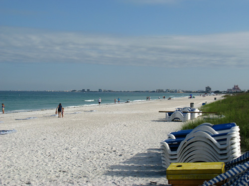 view from our table breakfast at paradise grille on pass-a-grille beach