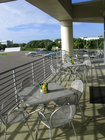 breakfast at the hanger restaurant outside seating