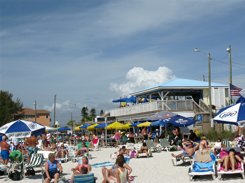 lunch at caddy's beach bar