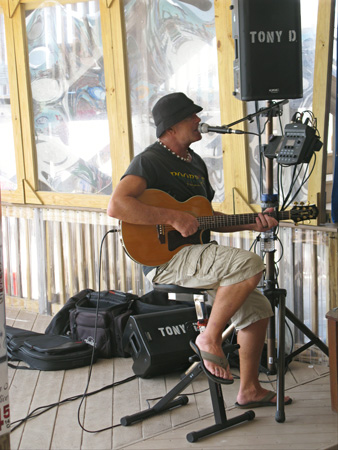 lunch at caddy's beach bar