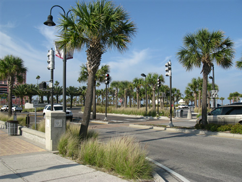 breakfast at crabbys bike ride crosswalk at coronado avenue on clearwater beach