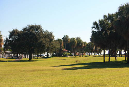 demens landing park has a huge grassy area in downtown st petersburg florida
