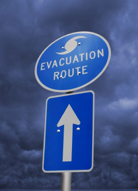 florida hurricane season evacuation sign