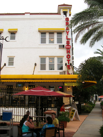 dinner at grayls hotel entrance