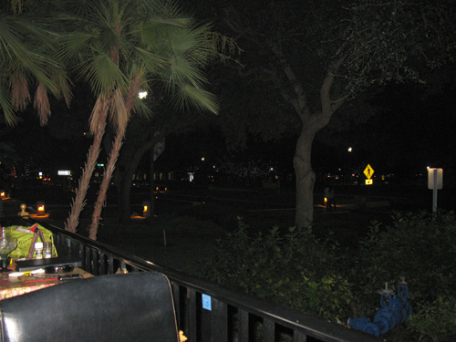 dinner at grayls hotel view after dark