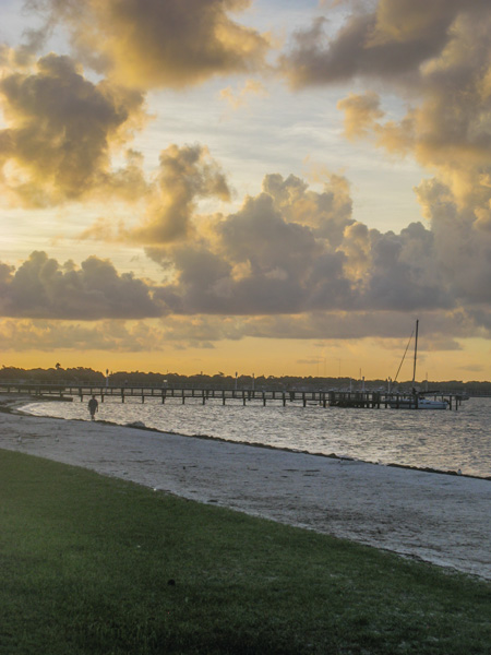 Walking on the beach in Gulfport FL