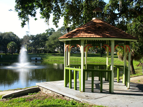 historic round lake park gazebo