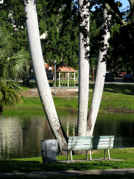 historic round lake park view from south