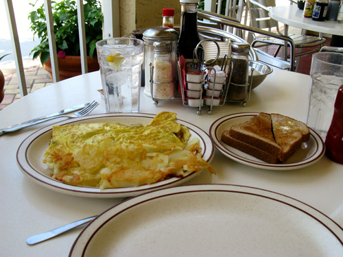 we had the garden omelet at jbs island cafe on clearwater beach