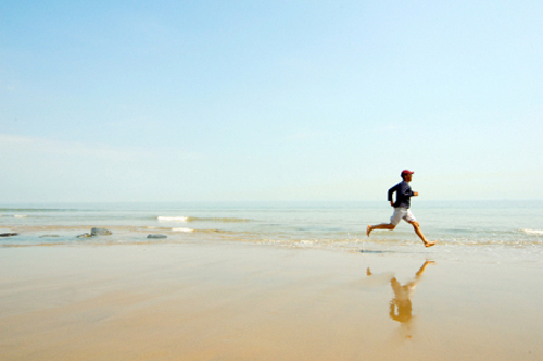 beach running for fat loss and fitness