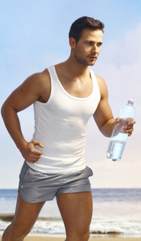 Stay hydrated for humid morning beach runs.