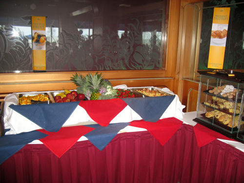 the fresh fruit station at the mangos restaurant brunch on north redington beach fl