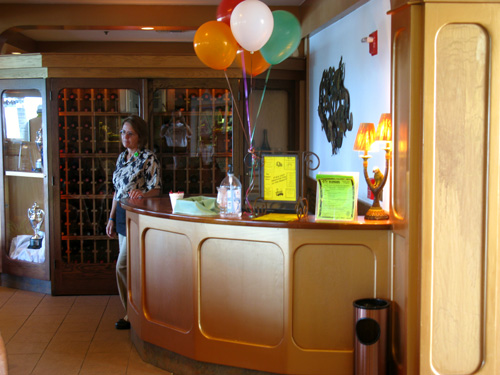 the hostess station for the mangos restaurant brunch on north redington beach fl