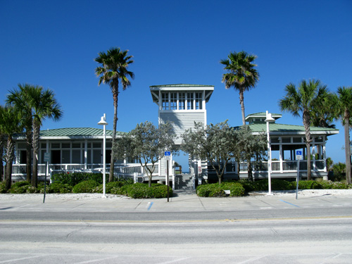 treasure island pavilion will lead you to middle jetty on sunset beach