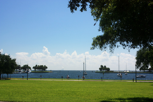 north straub park provides a great view into the north yacht basin