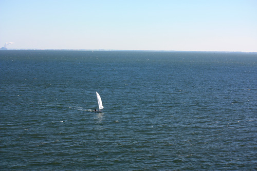 on top of st pete pier view of tampa bay