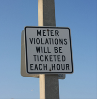 parking violator sign 