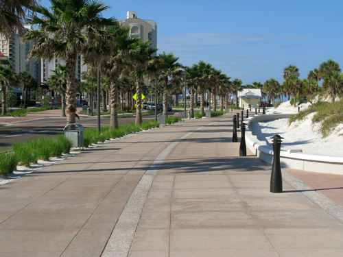 the clearwater beach walk is great for riding bikes to breakfast at post corner restaurant
