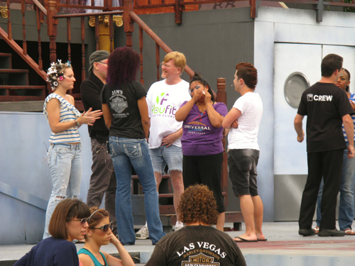 rocky horror show cast practicing