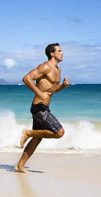 Rumble Roller benefits guys who train on the Florida beaches.