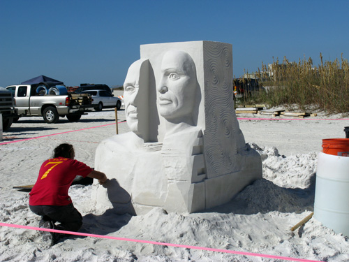 sand sculpture contest 2010 treasure island florida benjamin probanza