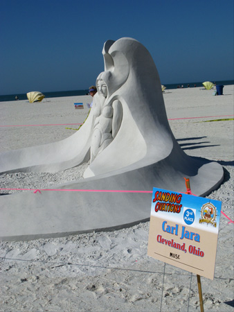 sand sculpture contest 2010 treasure island florida carl jara piece sand sculpture