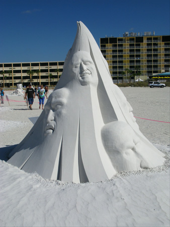 sand sculpture contest 2010 treasure island florida karen fralich piece sand sculpture detail