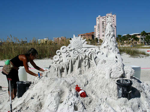 sand sculpture contest 2010 treasure island florida lucinda wierega