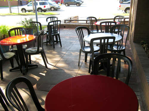breakfast at sebastians cafe outside seating
