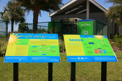 The park is a testing area for solar power.