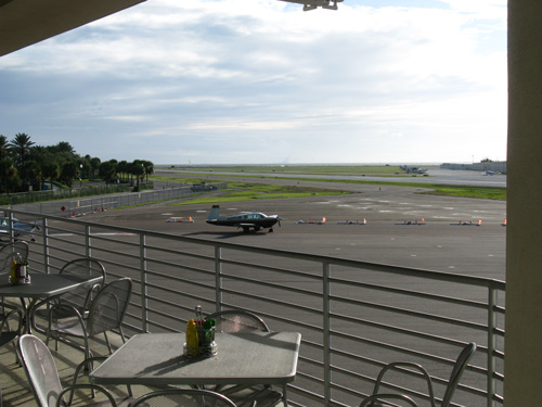 breakfast at the hanger restaurant tampa bay view