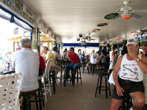 lunch at caddy's beach bar