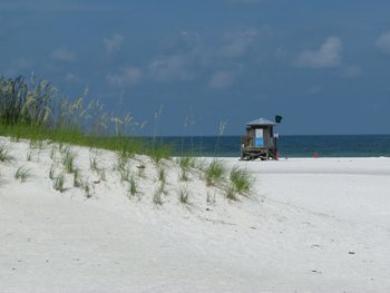 clearwater beach fl lifeguard stand by dune