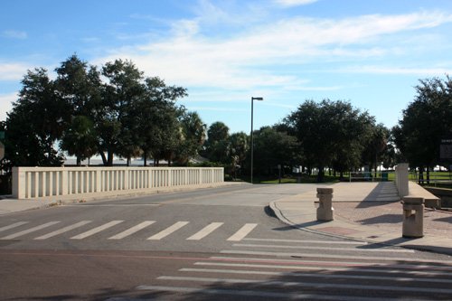 demens landing park entrance in in downtown st petersburg florida