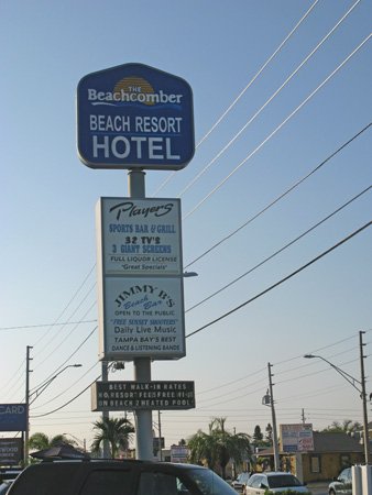 dinner at jimmy b's beach bar sign