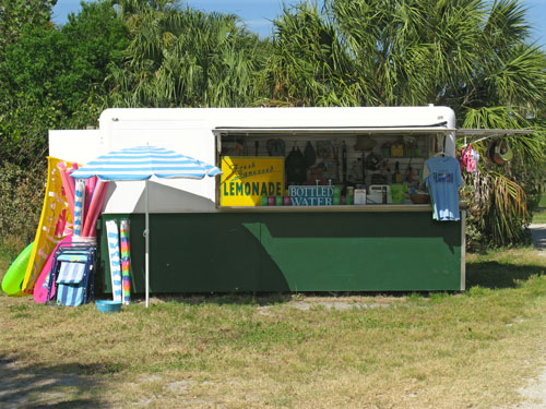 concession stand at the fort desoto dog beach