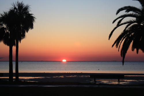 easter sunday sunrise over tampa bay