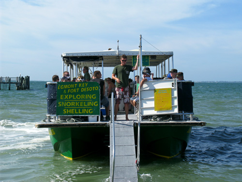 passengers boarding the egmont key ferry