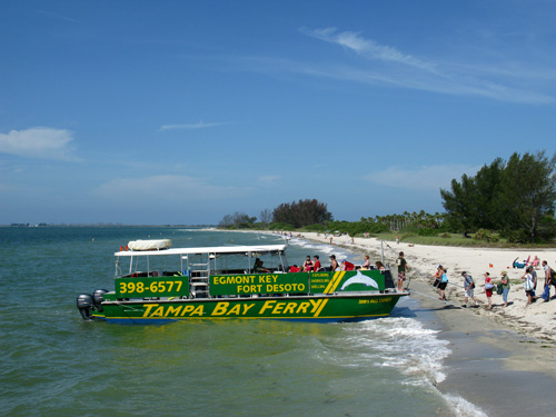 passengers boarding the egmont key ferry